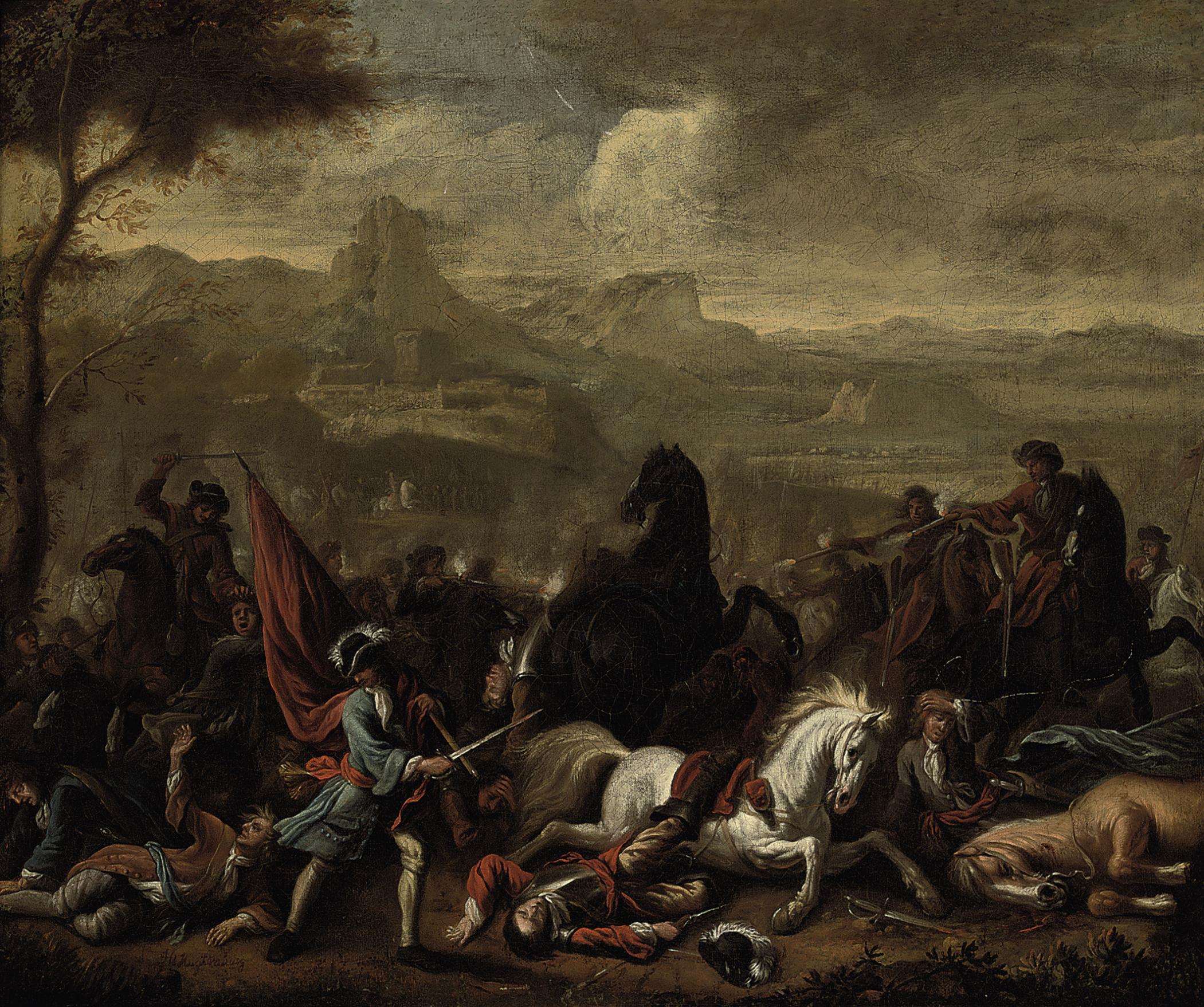 Jan van Huchtenburgh - A cavalry battle