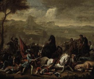 Jan van Huchtenburgh - A cavalry battle