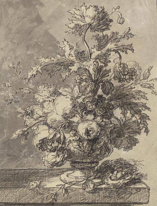 Jan Van Huysum - A bouquet of flowers in a terracotta vase