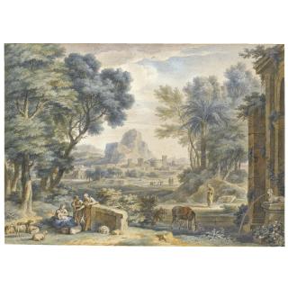 Jan van Huysum - Arcadian Landscape With The Rest On The Flght Into Egypt
