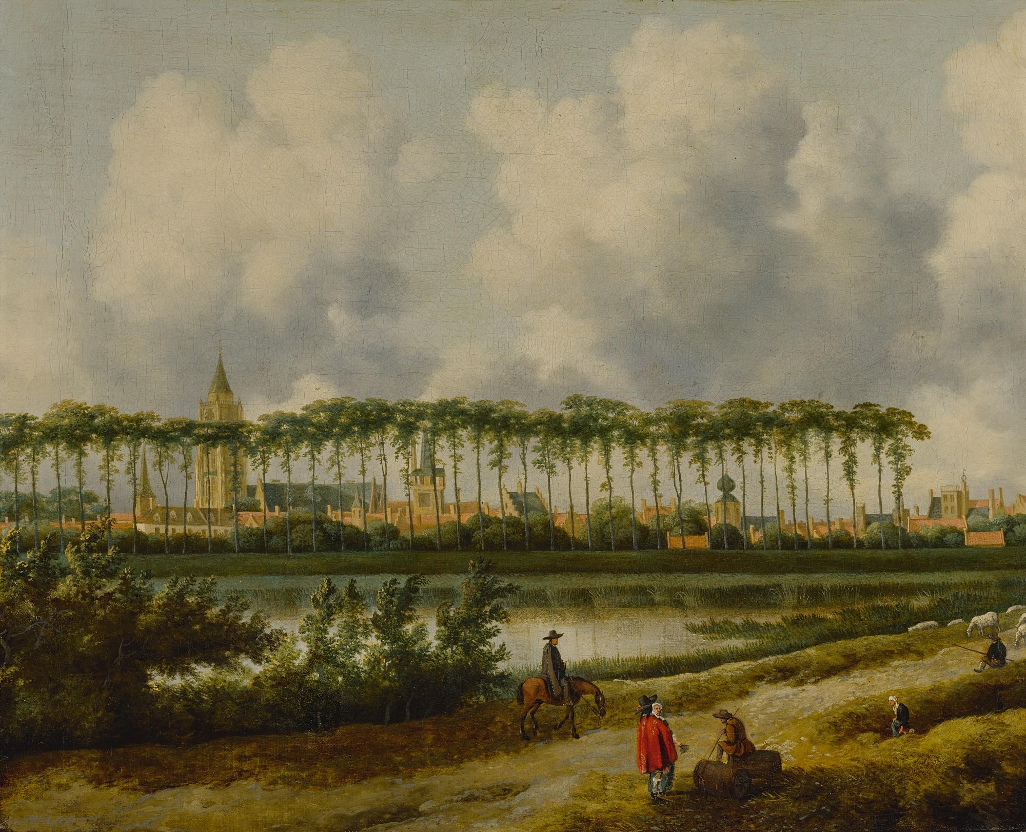 Jan Van Kessel - A view of Gorinchem from the southwest