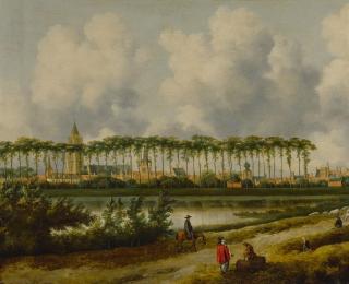 Jan Van Kessel - A view of Gorinchem from the southwest