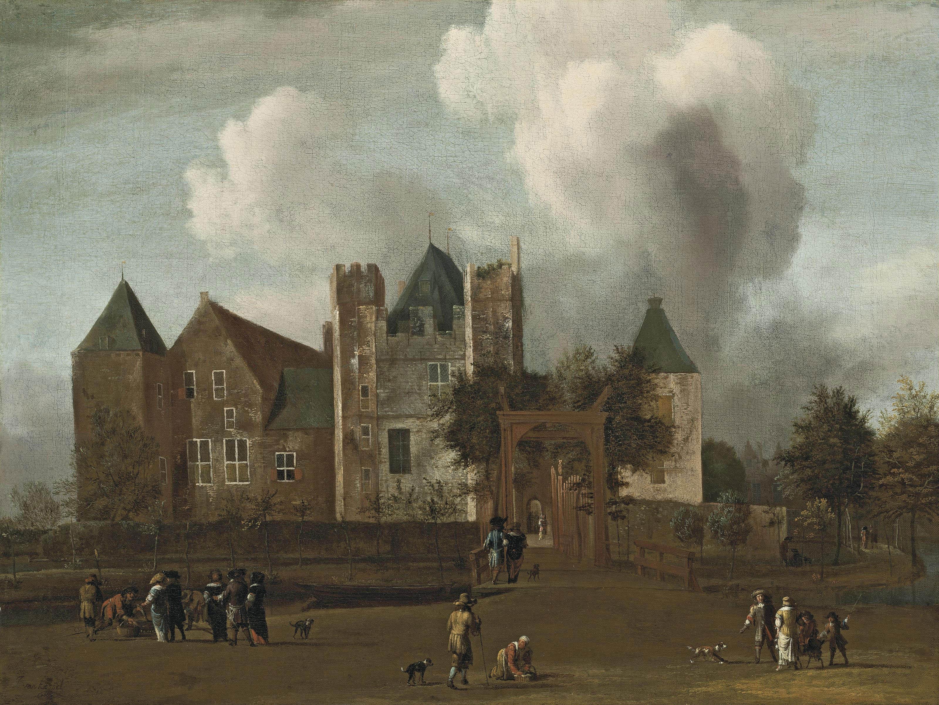 Jan van Kessel - A view of Purmerend Castle, near Monnickendam, Waterland