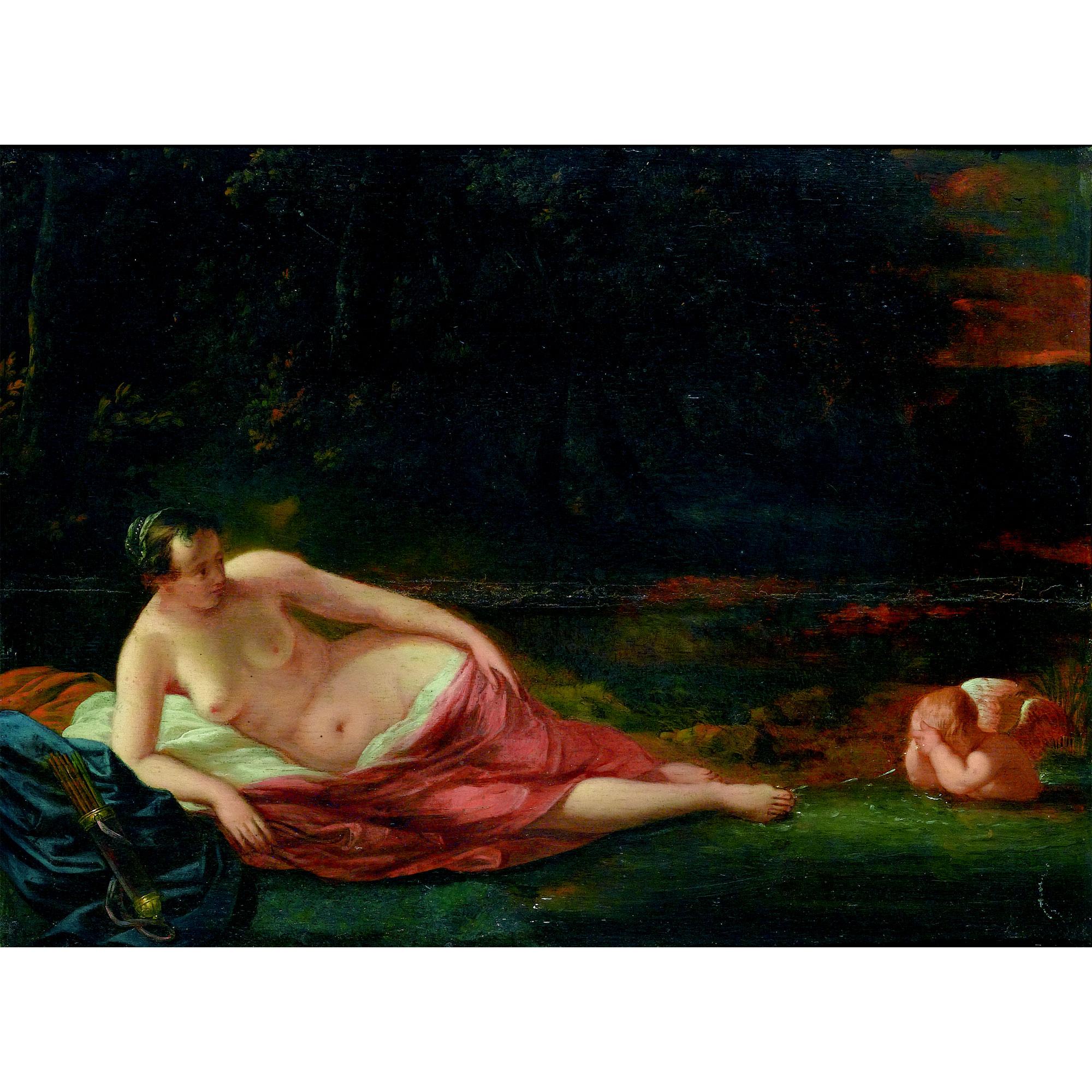 Jan Van Neck - Diane Effarouchant Un Angelot