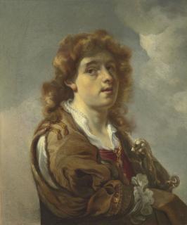 Jan Van Noordt - Portrait of a young man, half-length, with a sword