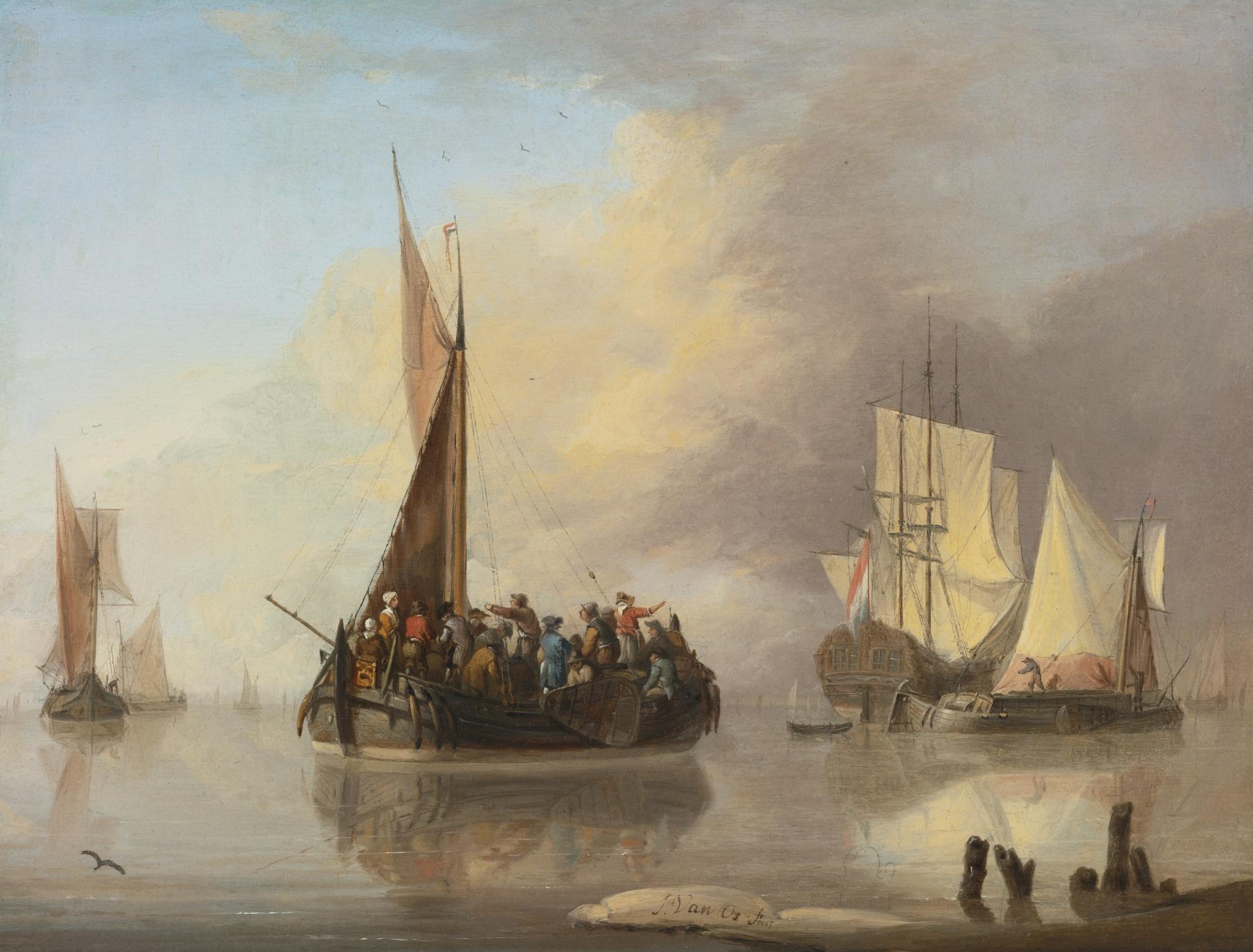 Jan Van Os - A Ferry Boat