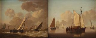 Jan van Os - Dutch ships at sea (2)