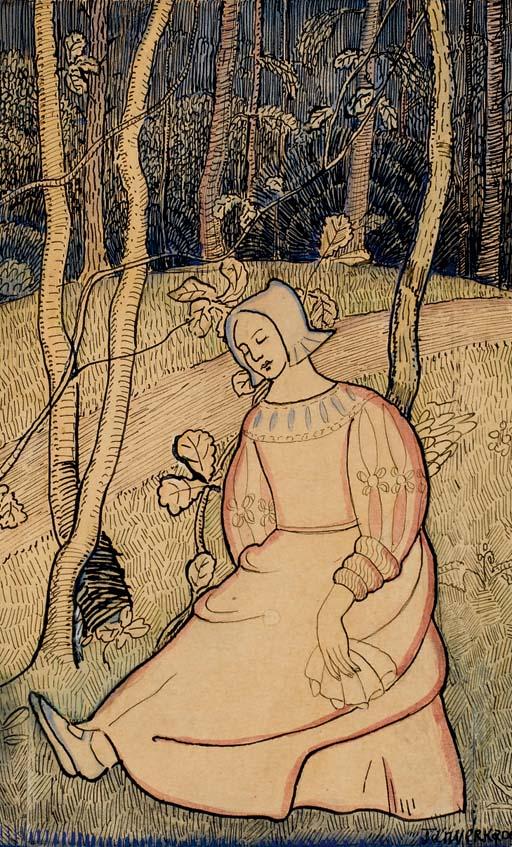 Jan Verkade - Femme dans un bois