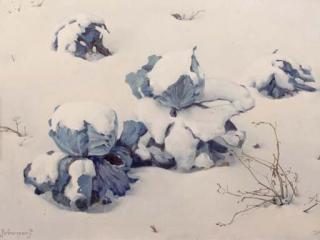 Jan Voerman Jr. - Red cabbages in the snow