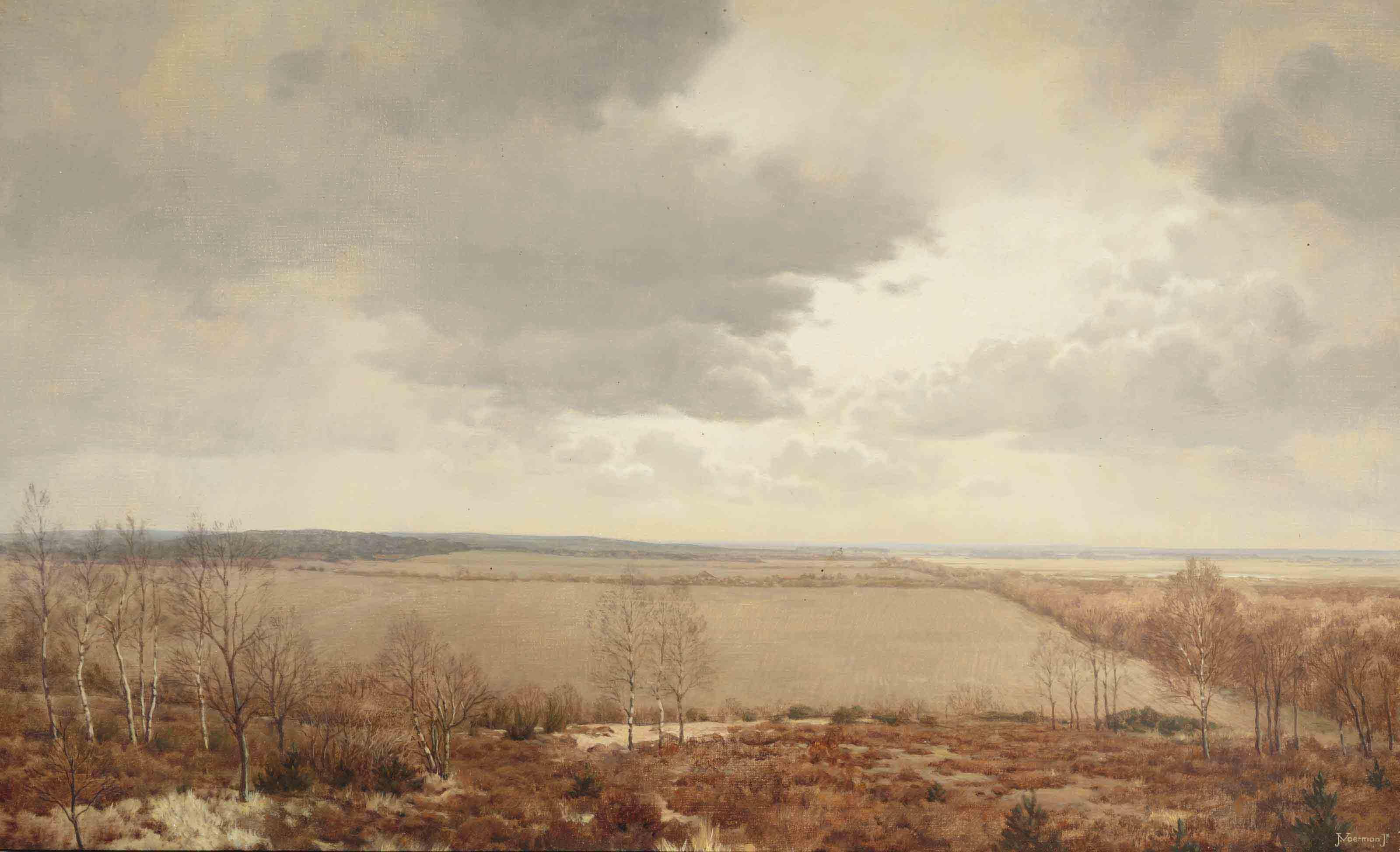 Jan Voerman Jun. - View from Huize Windewaai (Hotel de Witte Raaf), Hoenderloo