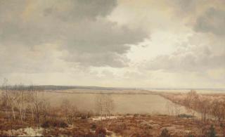 Jan Voerman Jun. - View from Huize Windewaai (Hotel de Witte Raaf), Hoenderloo