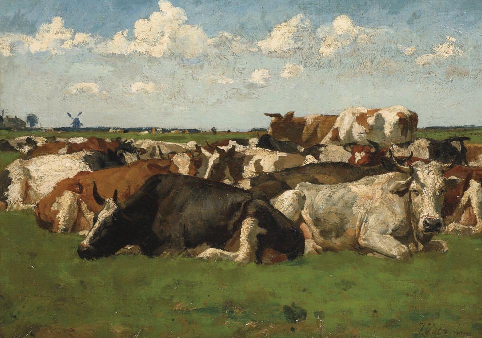 Jan Voerman Sen. - Koppe en koeien: amongst the cattle