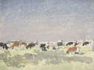 Jan Voerman Sen. - Milking the cows