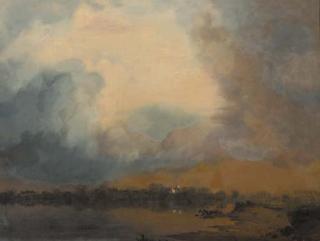 Jan Voerman Sen. - The river IJssel, with a view of Kampen at dusk