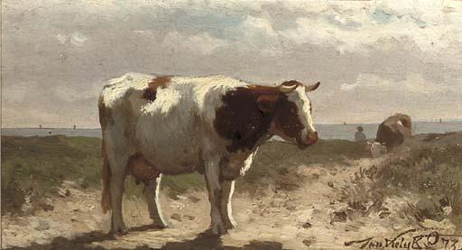 Jan Vrolijk - A cow in a field