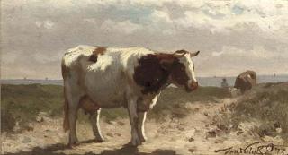 Jan Vrolijk - A cow in a field
