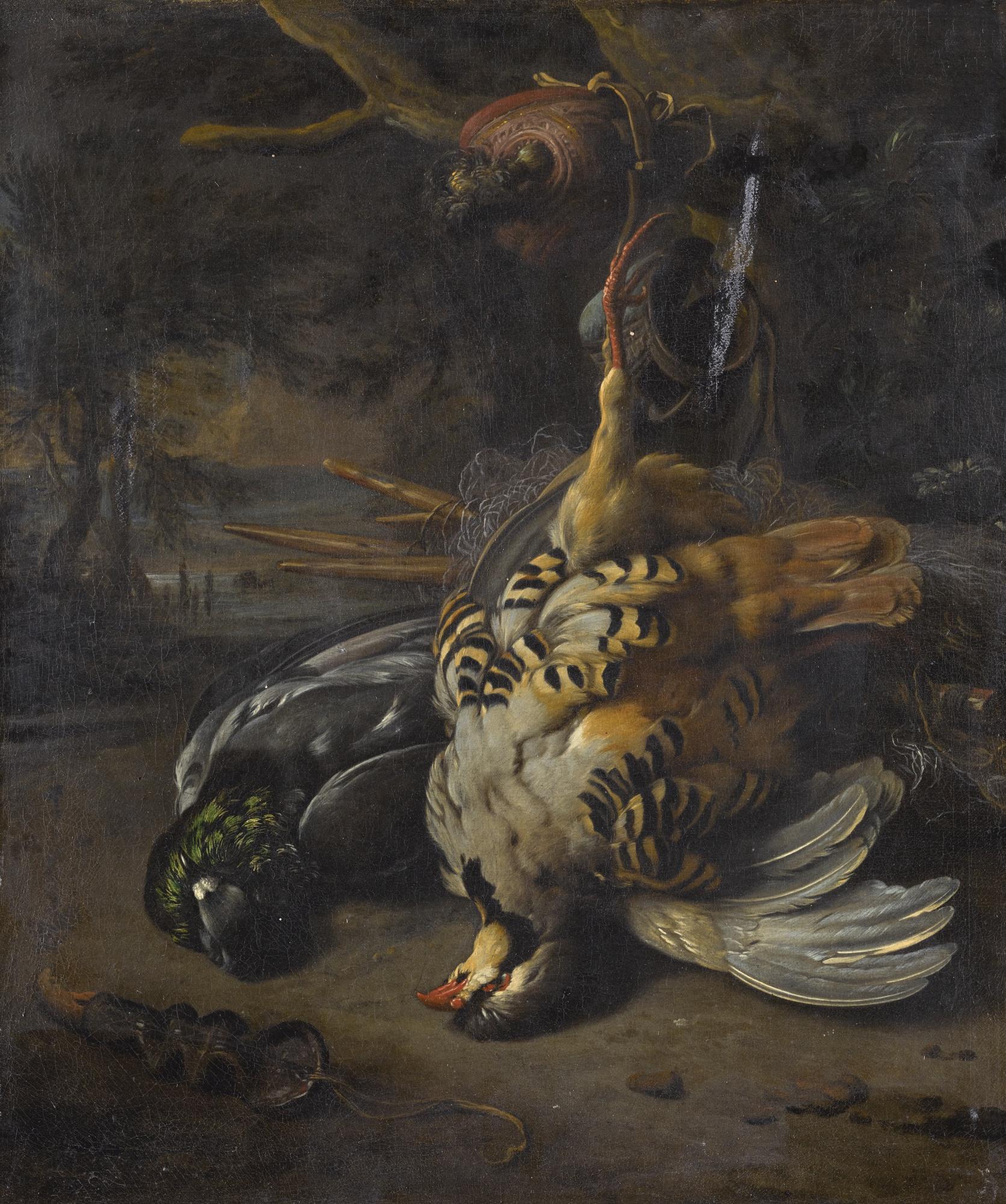 Jan Weenix - Still Life With A Dead Partridge, On A Forest Floor