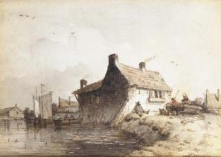 Jan Weissenbruch - By the fisherman\'s cottage
