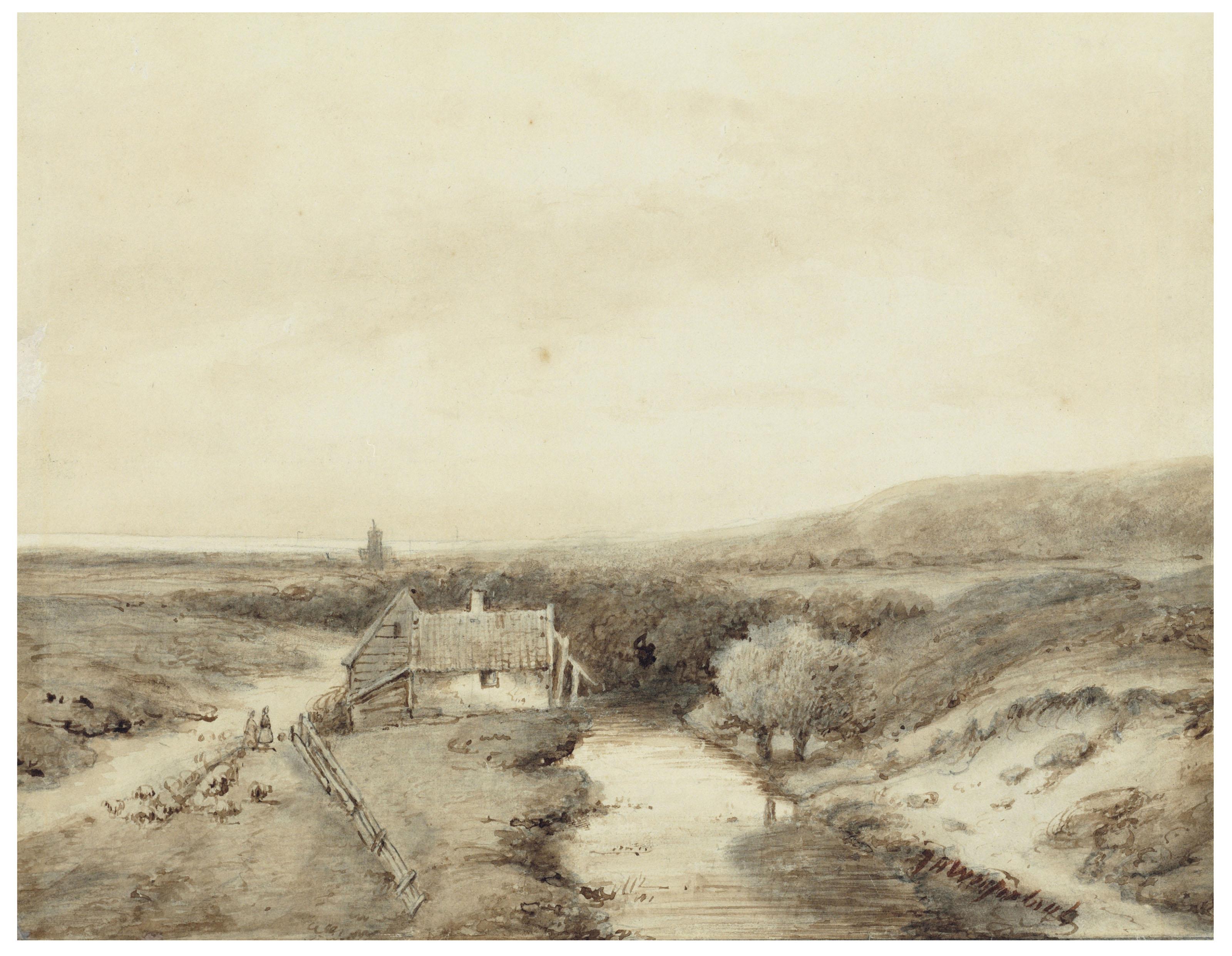 Jan Weissenbruch - Panoramic view of a dune landscape