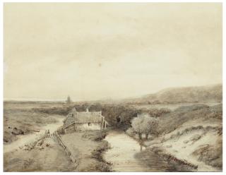 Jan Weissenbruch - Panoramic view of a dune landscape