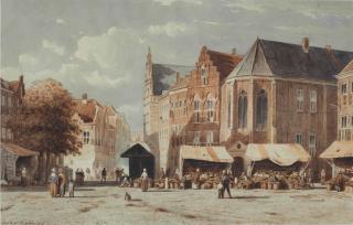 Jan Weissenbruch - The Groenmarkt, The Hague