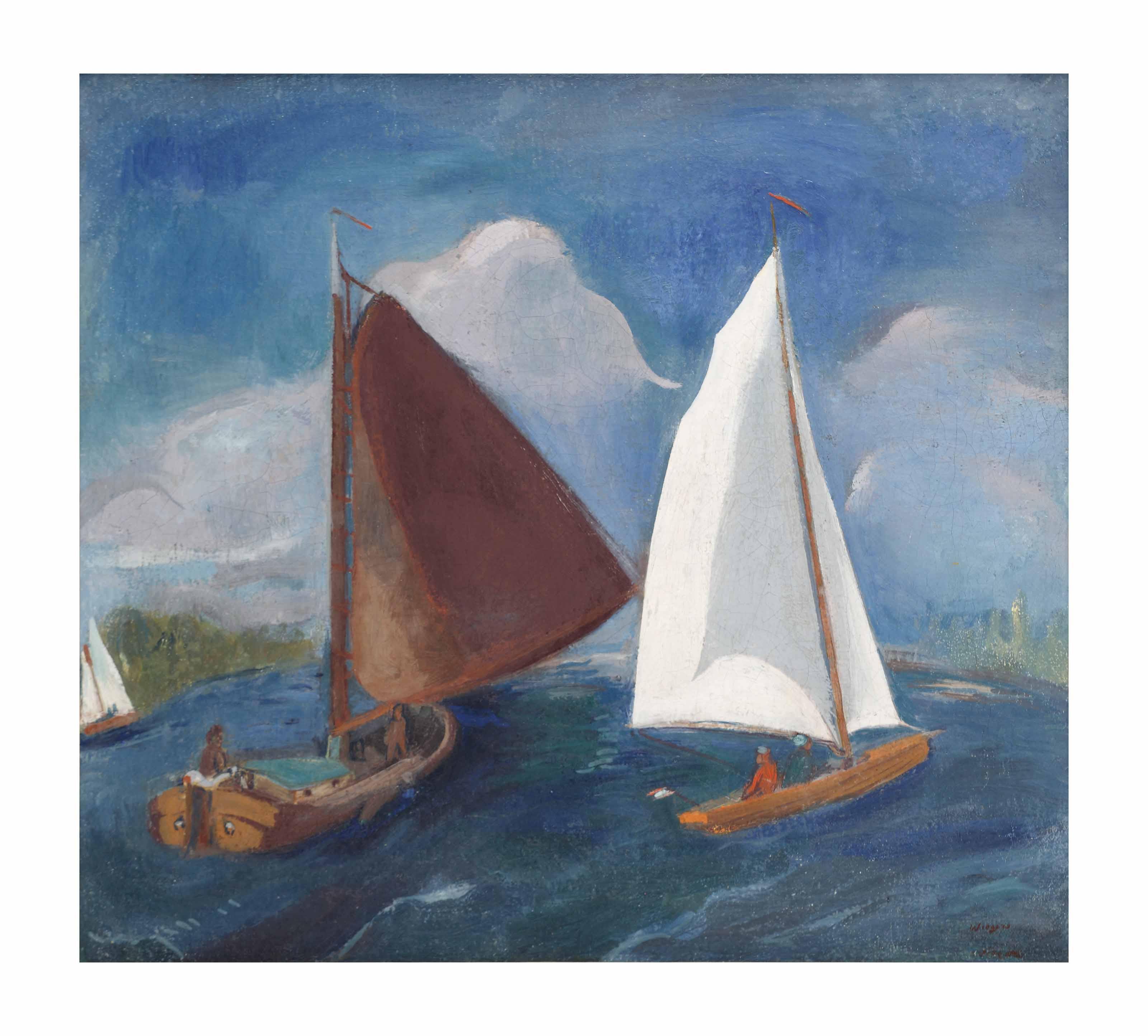 Jan Wiegers - Boten op het Paterwoldsemeer