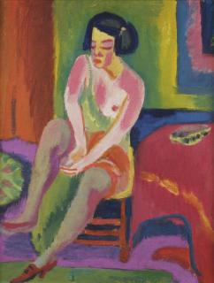 Jan Wiegers - Seated nude