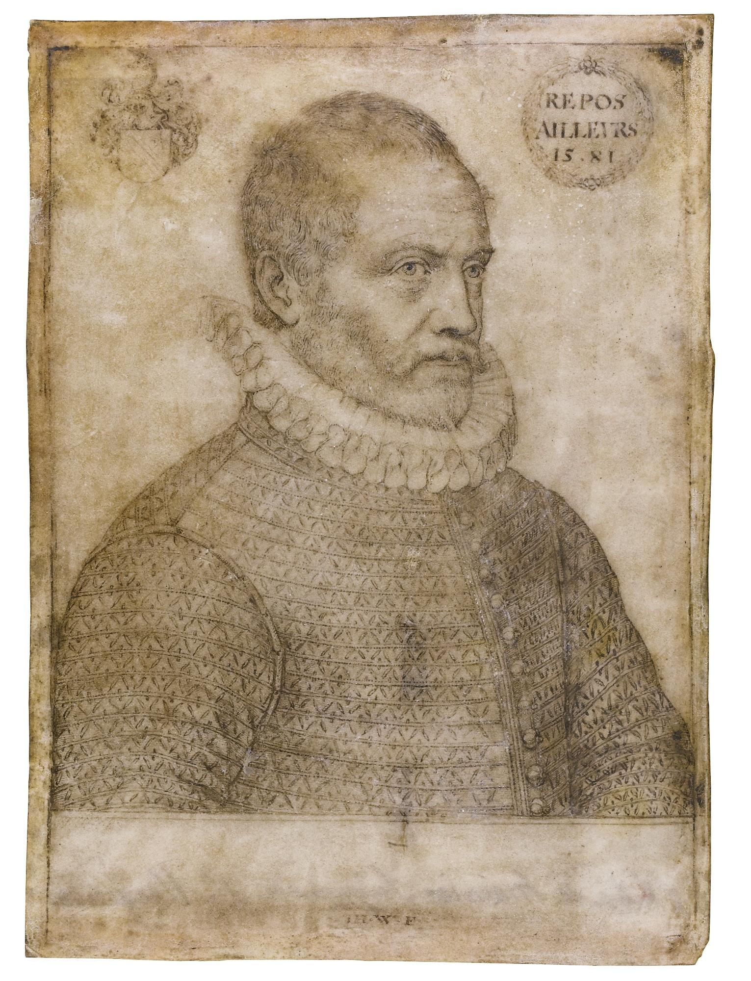 Jan Wierix - Portrait Of Philips Van Marnix