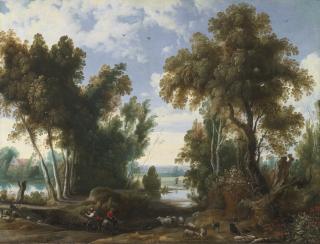 Jan Wildens - Landscape With Peasants