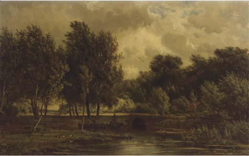 Jan Willem van Borselen - A polder landscape near Gouda