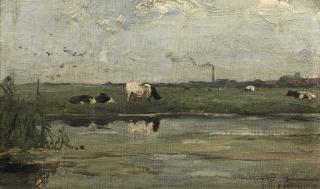 Jan Willem Van Borselen - Cows in a meadow