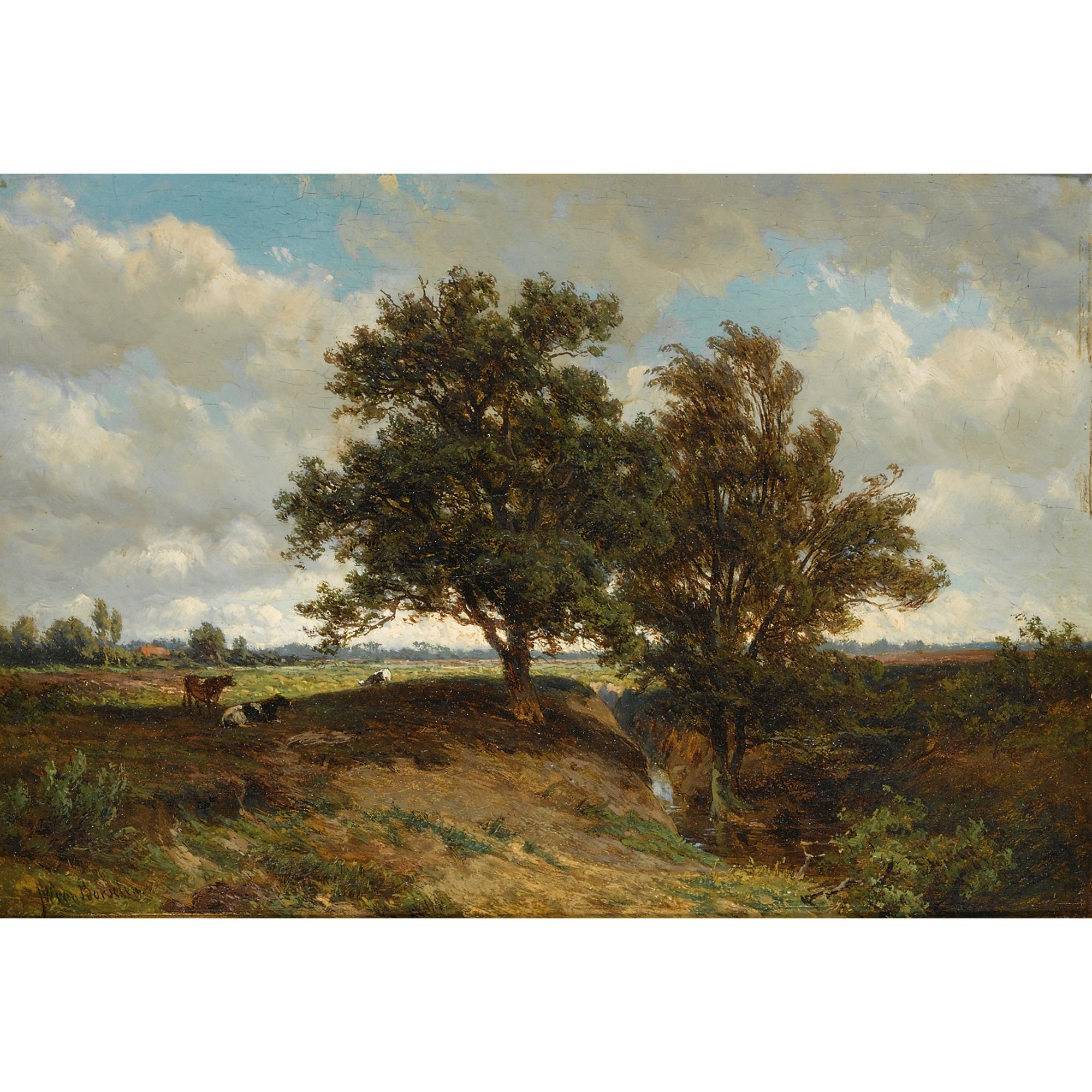 Jan Willem van Borselen - Cows In A Summer Landscape