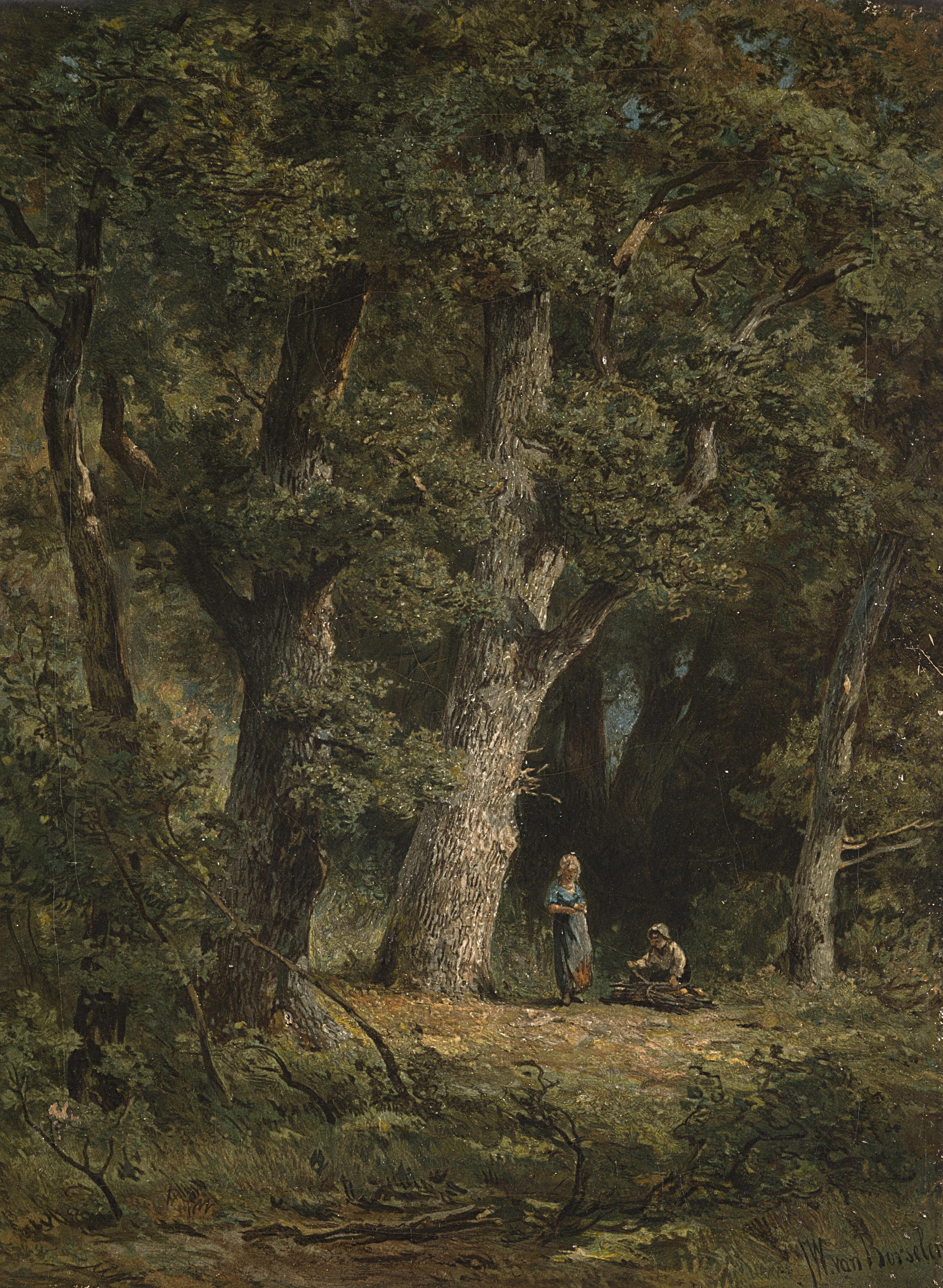 Jan Willem Van Borselen - Raccolta della legna nel bosco