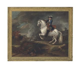 Jan Wyck - Equestrian portrait of a commander, possibly James Butler, 2nd Duke of Ormande (1665-1745), at the Battle of the Boyne