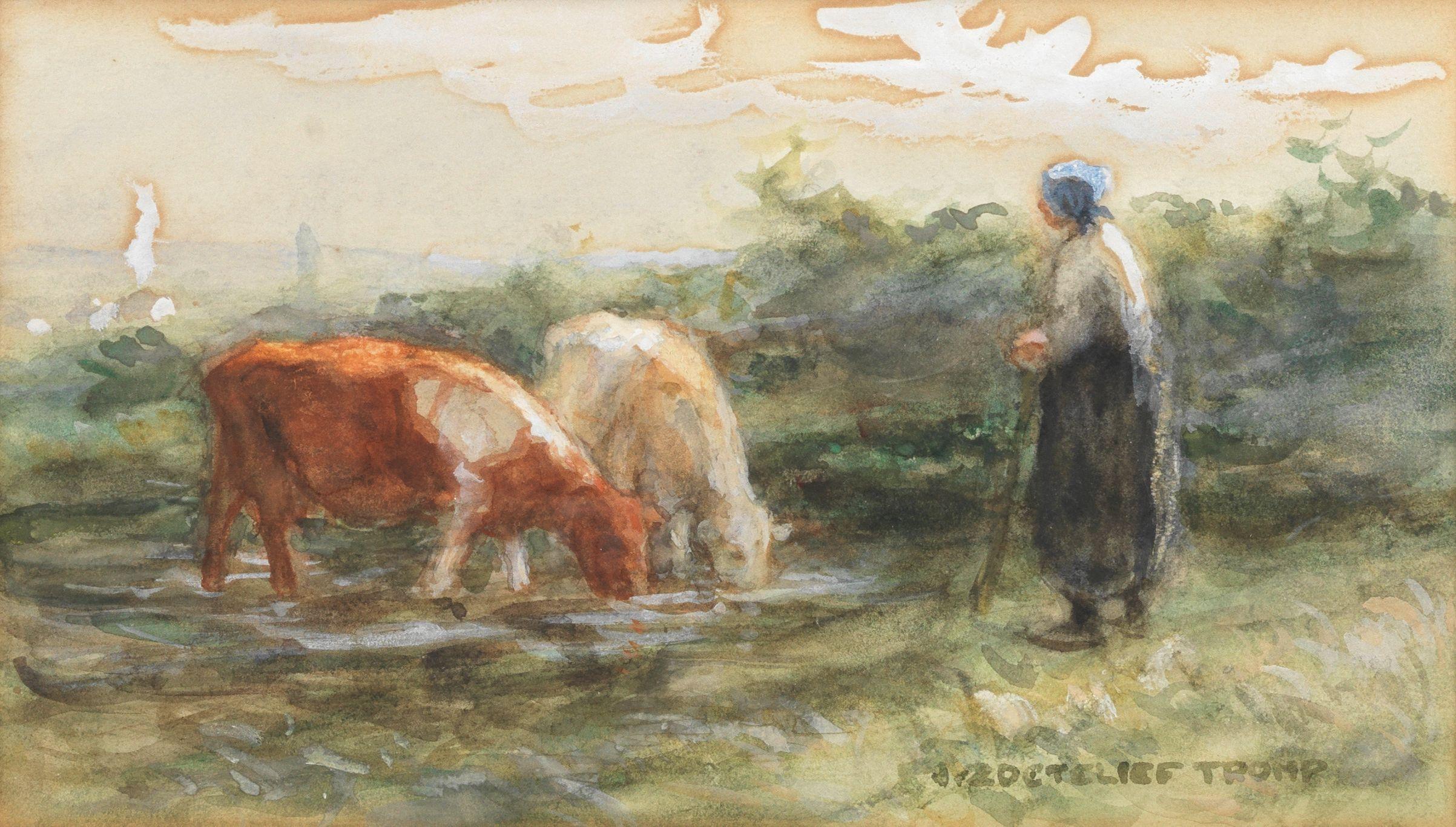 Jan Zoetelief Tromp - Cattle watering