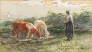 Jan Zoetelief Tromp - Cattle watering