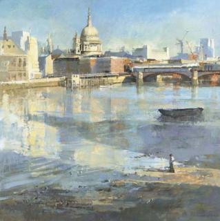 Jane Corsellis - St Paul\'s from Gabriel\'s Wharf