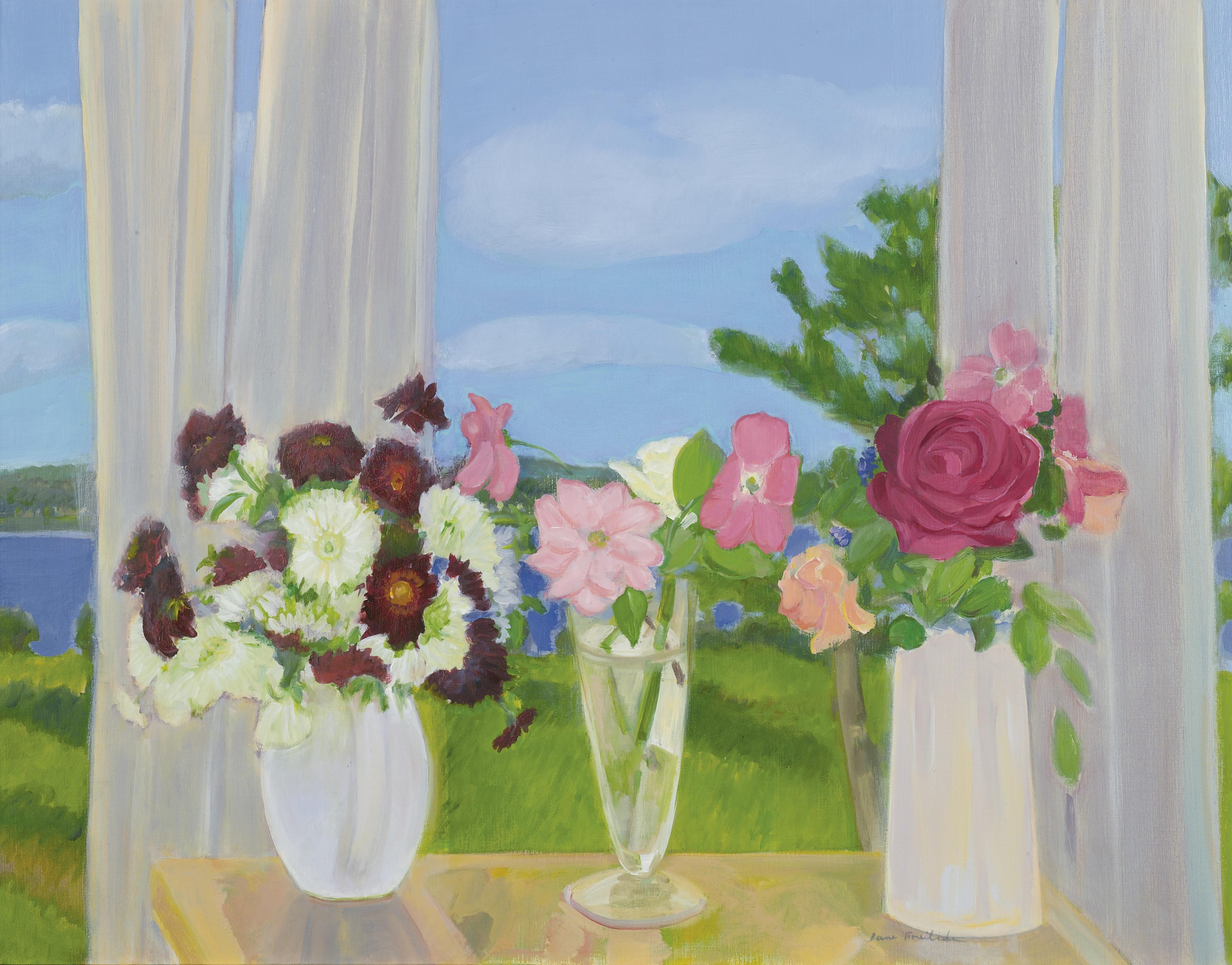 Jane Freilicher - Roses And Chysanthemums