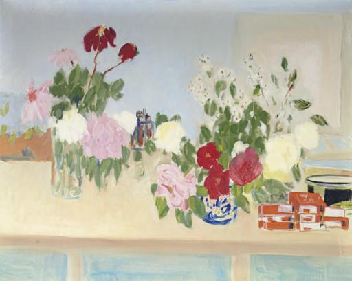 Jane Freilicher - Roses And Peonies