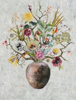 Jane Hammond - Malcolm Wright Vase With Dogwood, Ocotillo And Orioles