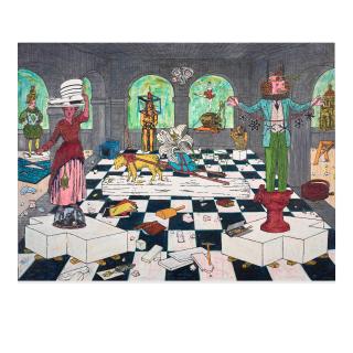 Jane Hammond - Part Time in the Library, 2000