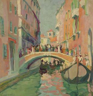 Jane Peterson - Bridge, Venice