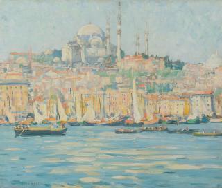 Jane Peterson - Harbor at Istanbul