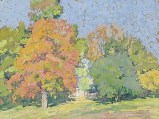 Jane Peterson - Spring Landscape with House