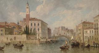 Jane Vivian - On The Grand Canal, Looking Towards The Ca\' Labia, Venice