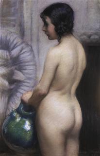 Janet Agnes Cumbrae-Stewart - Standing Nude with Waterpot