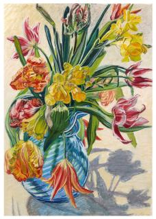 Janet Fish - Tulips and Blue Vase