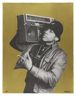 Janette Beckman - Ll Cool J (Gold Background). Silkscreen. 2017.