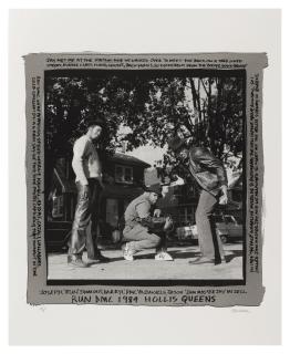 Janette Beckman - Run Dmc, 1984, Hollis, Queens (Silver Border). Silkscreen. 2017.