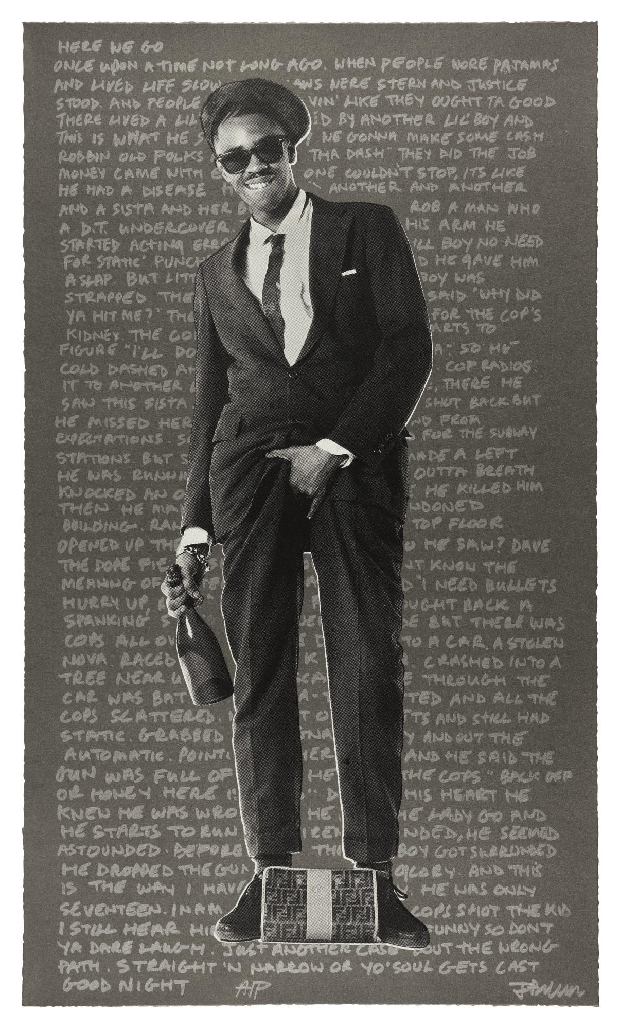 Janette Beckman - Slick Rick, Silver Text. Silkscreen. Artist\'S Proof. 2017.